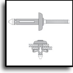 Заклепка Gesipa BULB-TITE® <br /> RV6605 Al / Аl <br />с широким буртиком Заклепка Gesipa BULB-TITE® <br /> RV6605 Al / Аl <br />с широким буртиком